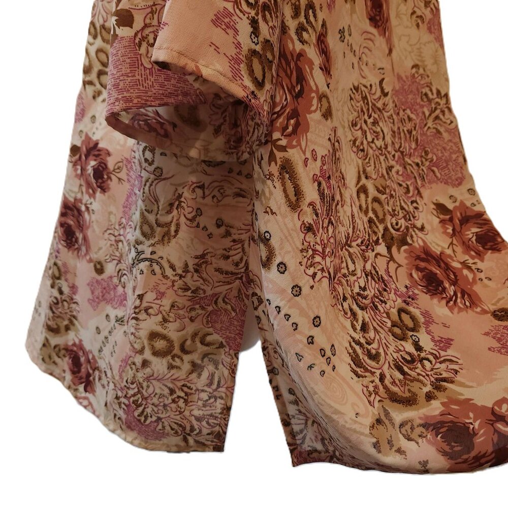 ❤️ 4/$20 Denim 24/7 top Women's 26W floral embellished blouse embroidery beaded - Picture 12 of 16